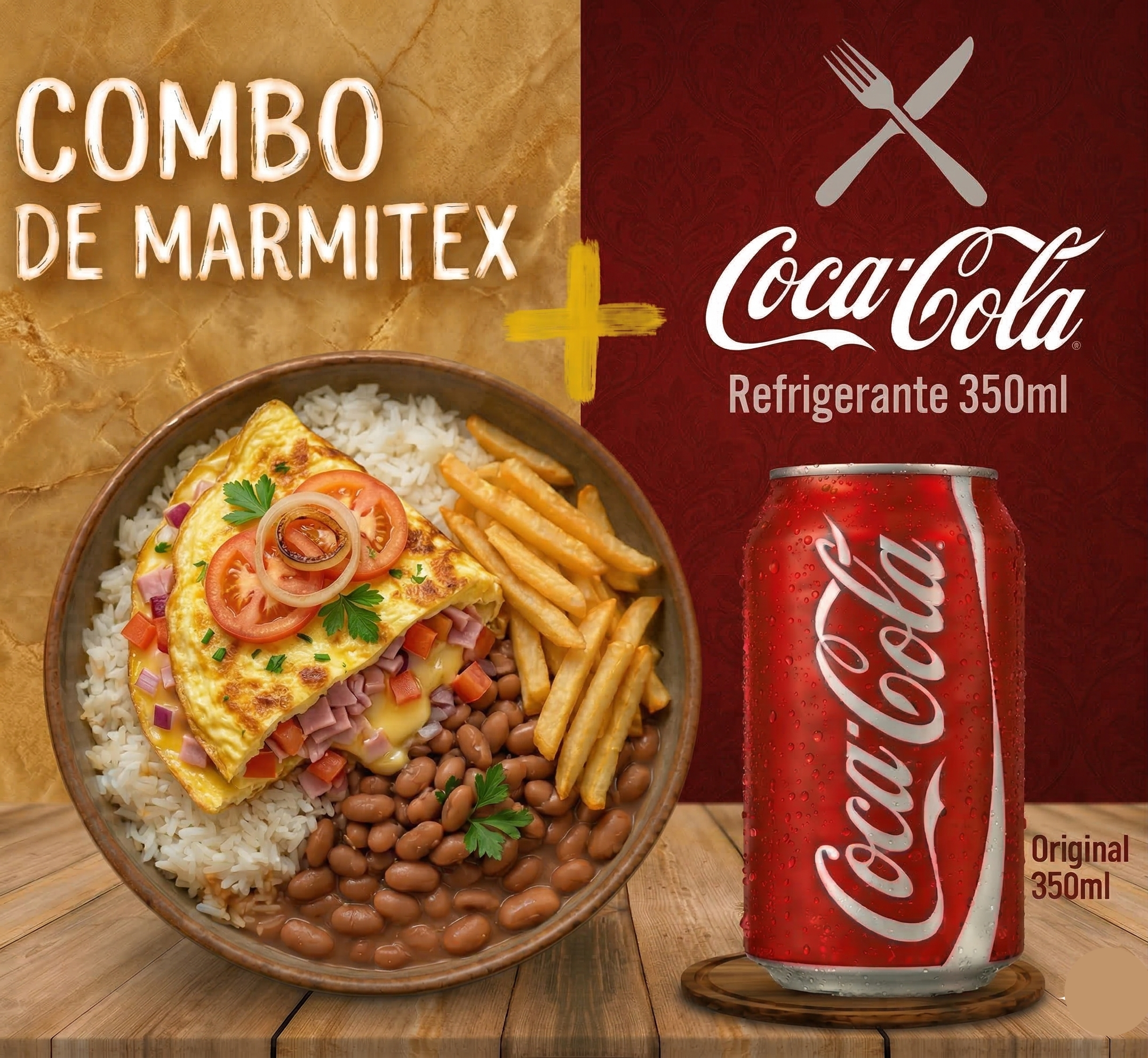 Combo - Marmitex Omelete + Coca-cola 350ml