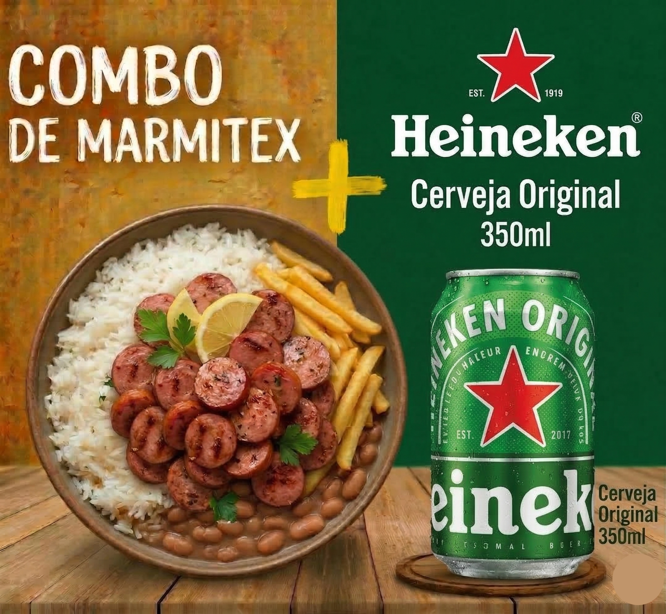 Combo - Marmitex Calabresa + Heineken 350ml