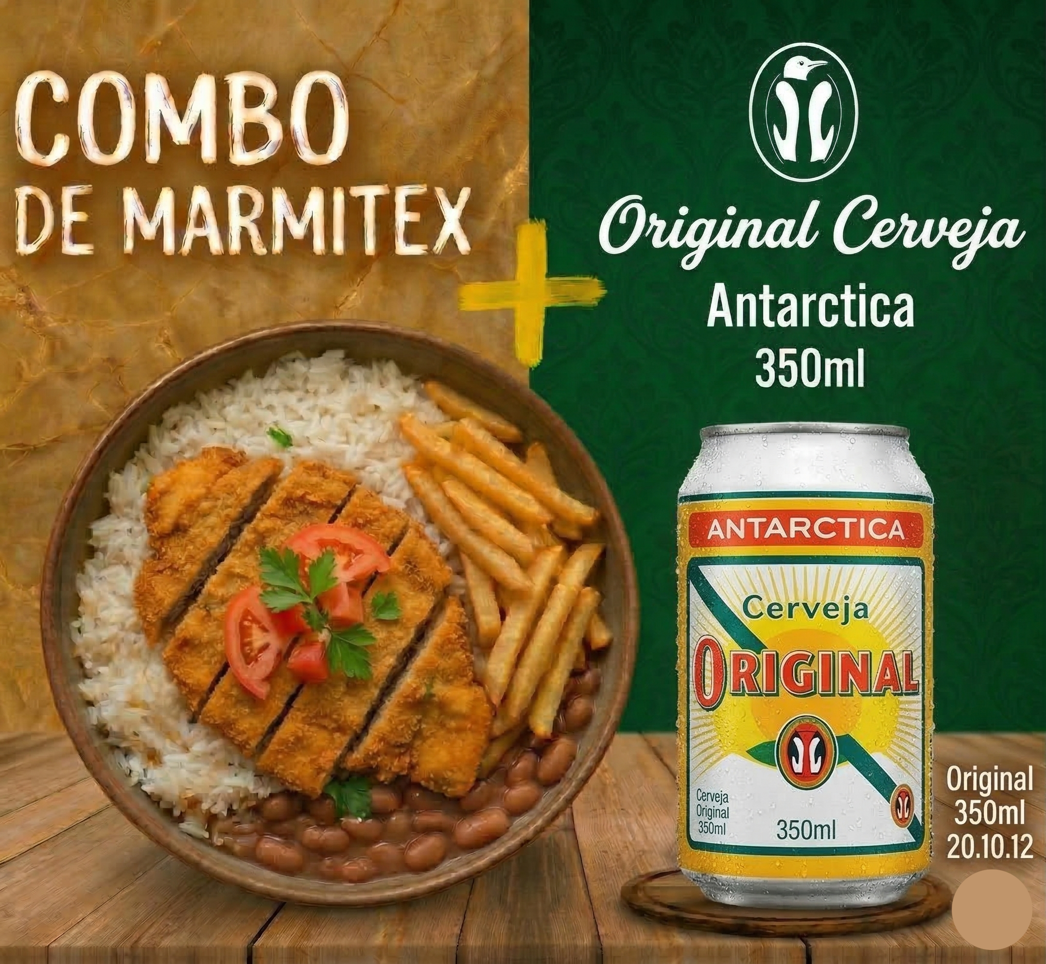 Combo - Marmitex Bife a Milanesa + Original 350ml