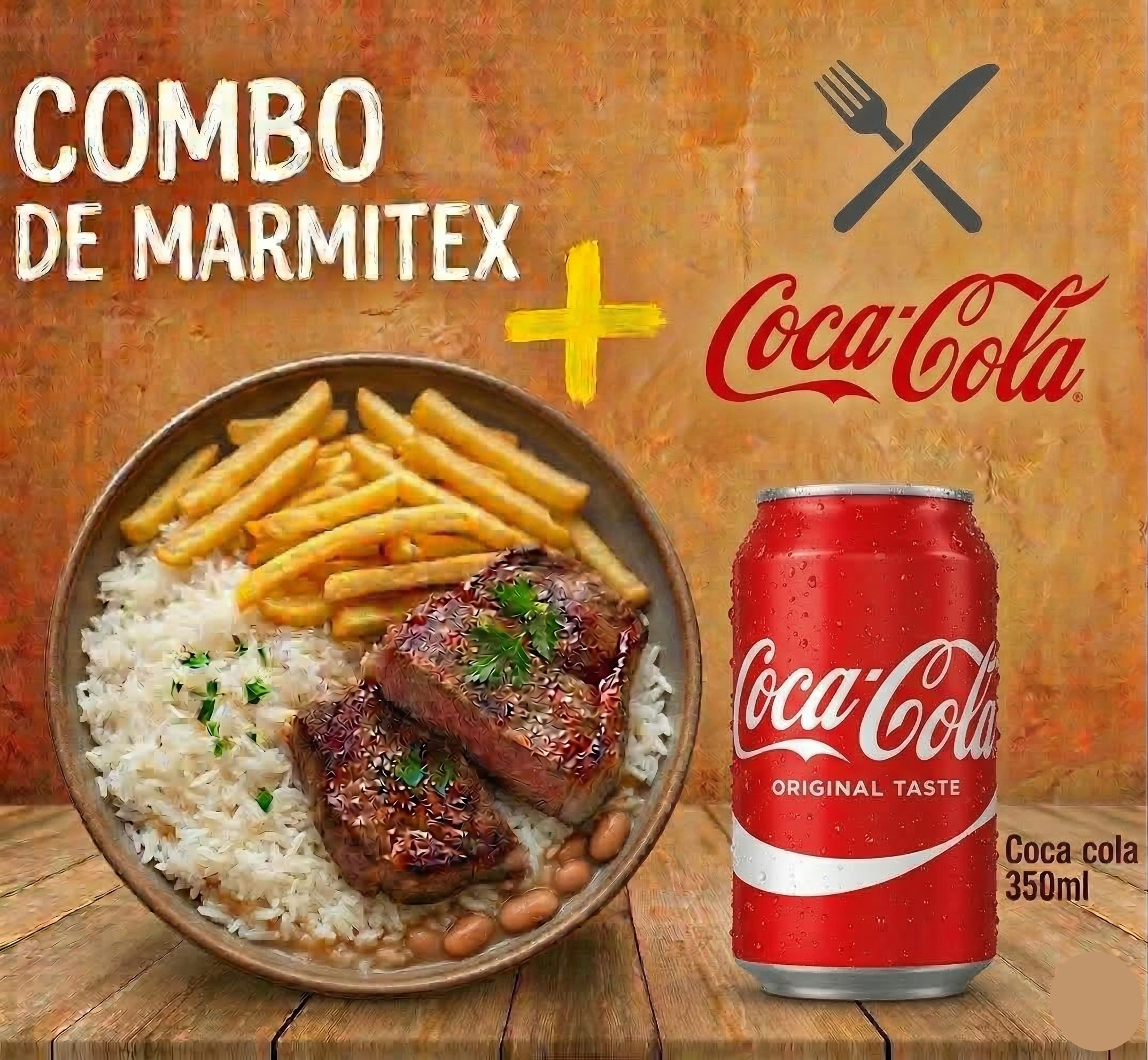 Combo - Marmitex Bife + Coca-cola 350ml