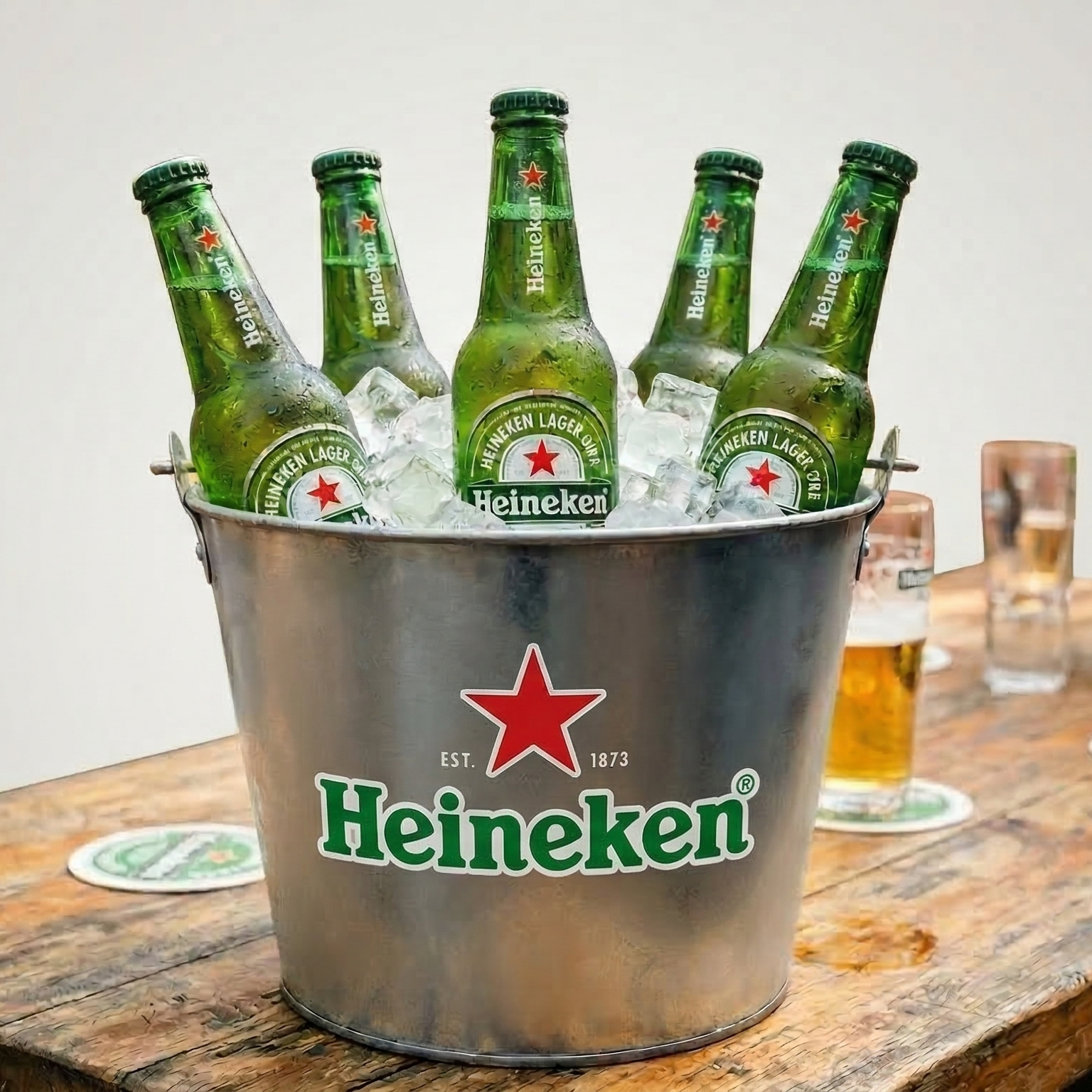 Balde com 5 Heinekens - Garrafa