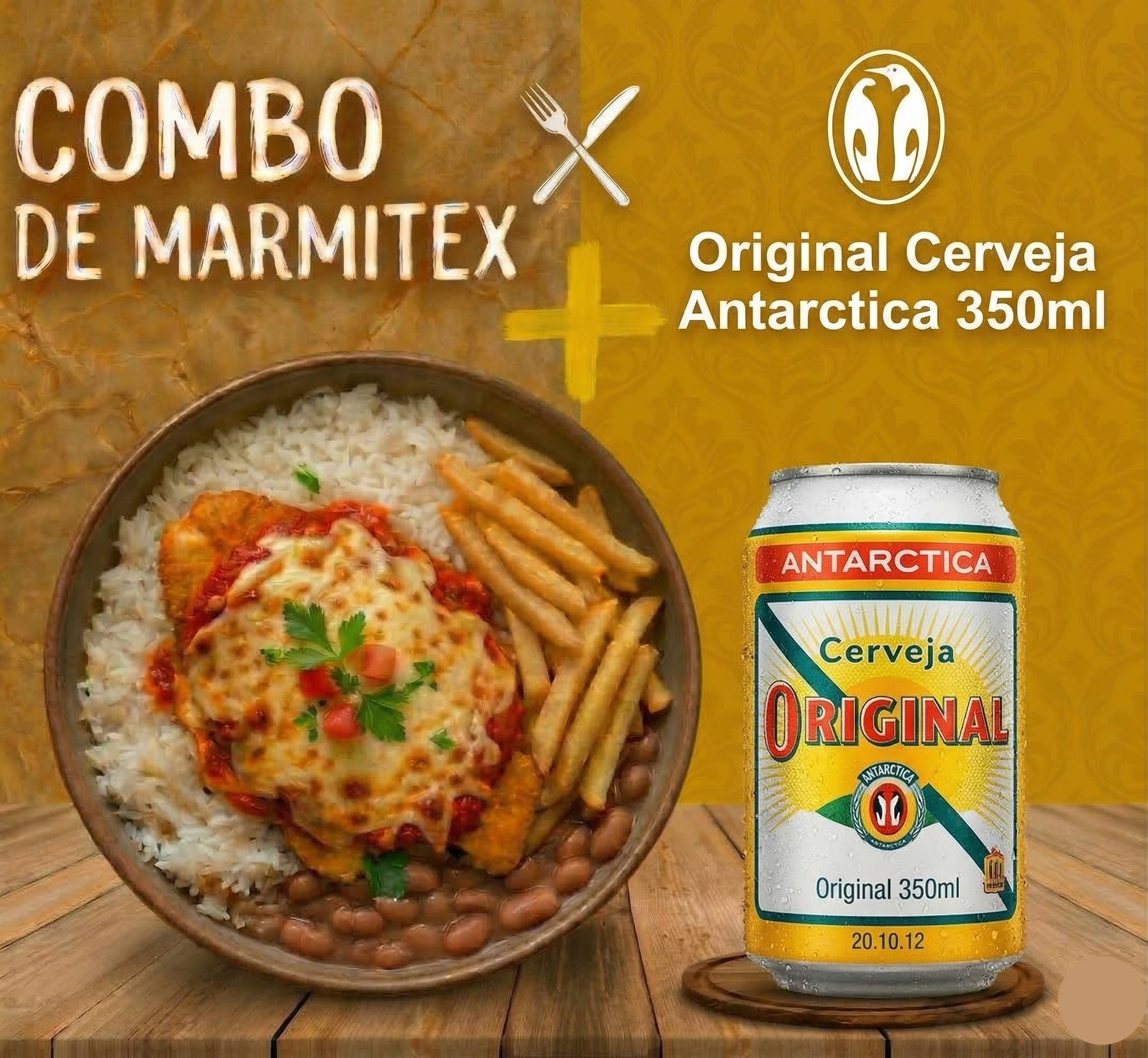 Combo - Marmitex Filé de Frango a parmegiana + Original 350ml