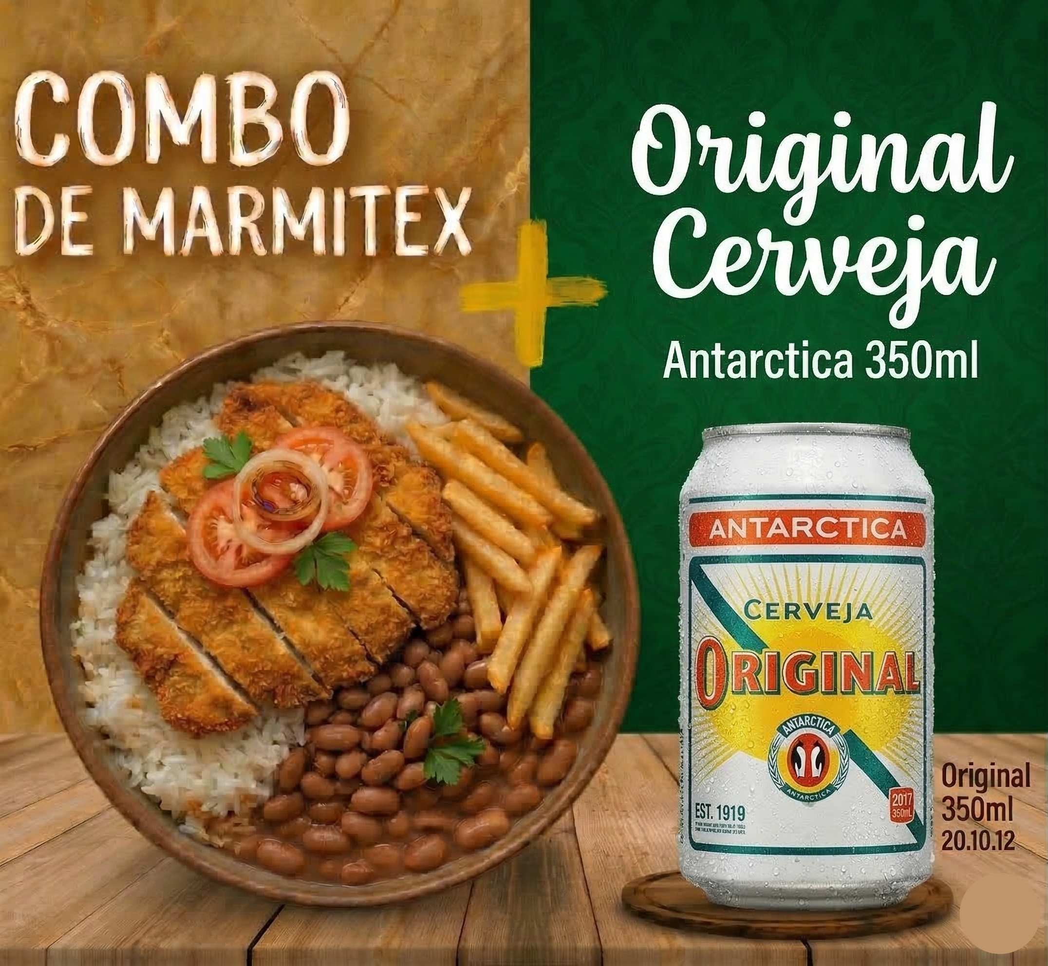 Combo - Marmitex Filé de Frango a Milanesa + Original 350ml